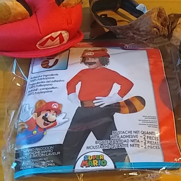 Super Mario Raccoon Costume Accessories 